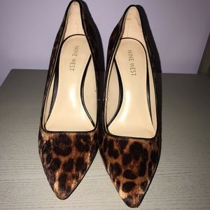 Leopard Nine West heels